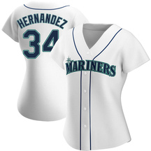 Women's Seattle Mariners Felix Hernandez White Home Jersey - Authentic