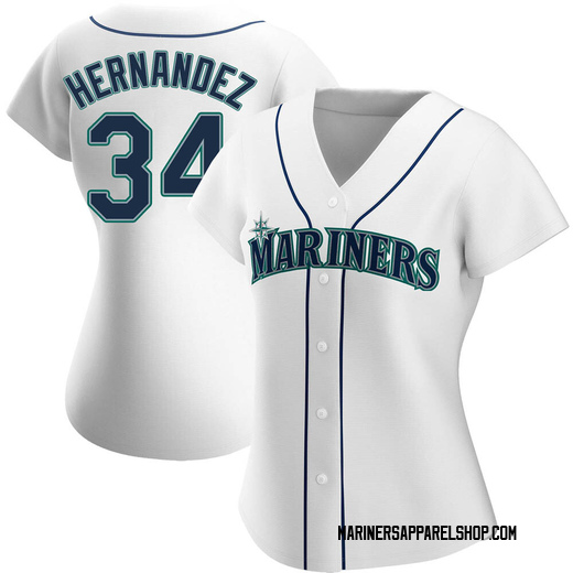 Women's Seattle Mariners Felix Hernandez White Home Jersey - Authentic