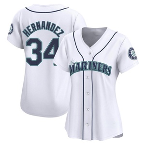 Women's Seattle Mariners Felix Hernandez White Home Jersey - Limited
