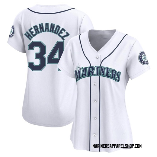 Women's Seattle Mariners Felix Hernandez White Home Jersey - Limited