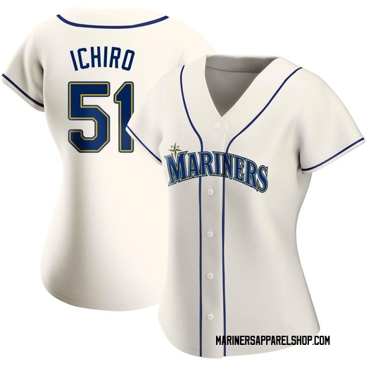 Women's Seattle Mariners Ichiro Suzuki Cream Alternate Jersey - Authentic