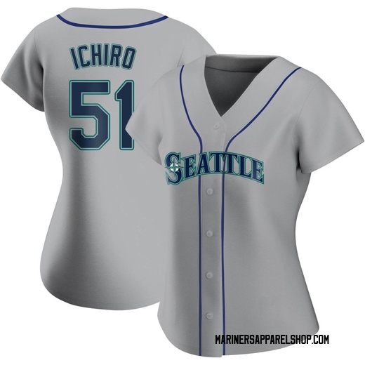 Women's Seattle Mariners Ichiro Suzuki Gray Road Jersey - Replica