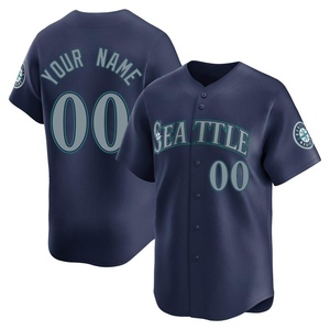 Youth Seattle Mariners Custom Navy Road Jersey - Limited