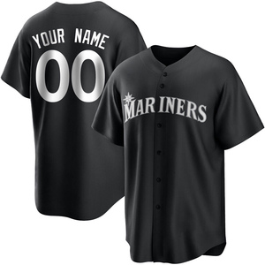 Youth Seattle Mariners Custom White Black/ Jersey - Replica