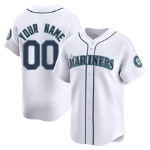 Youth Seattle Mariners Custom White Home Jersey - Limited