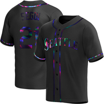 Youth Seattle Mariners David Segui Black Holographic Alternate Jersey - Replica