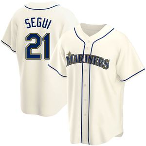 Youth Seattle Mariners David Segui Cream Alternate Jersey - Replica