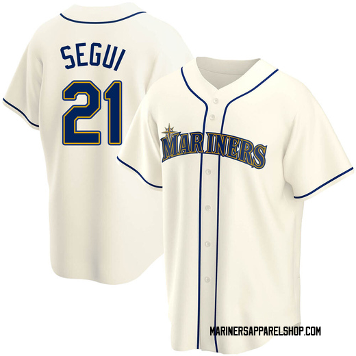 Youth Seattle Mariners David Segui Cream Alternate Jersey - Replica