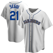 Youth Seattle Mariners David Segui White Home Cooperstown Collection Jersey - Replica