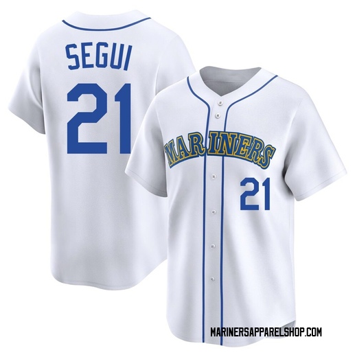 Youth Seattle Mariners David Segui White Throwback Cooperstown Collection Jersey - Limited