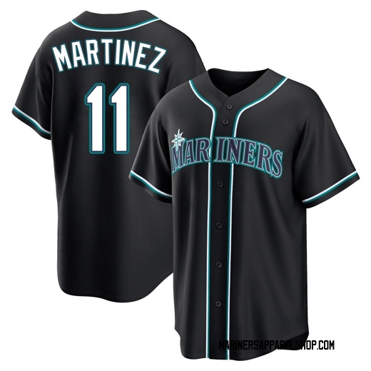 Youth Seattle Mariners Edgar Martinez Black Fashion Out Jersey - Replica