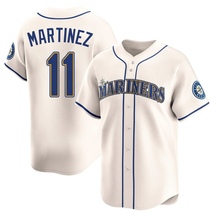 Youth Seattle Mariners Edgar Martinez Cream Alternate Jersey - Limited