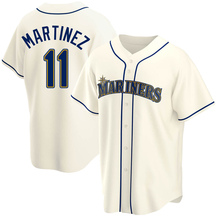 Youth Seattle Mariners Edgar Martinez Cream Alternate Jersey - Replica