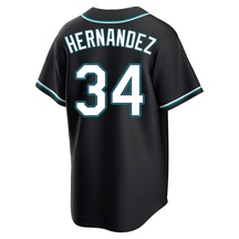 Youth Seattle Mariners Felix Hernandez Black Fashion Out Jersey - Replica