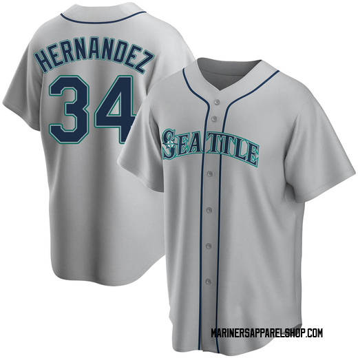 Youth Seattle Mariners Felix Hernandez Gray Road Jersey - Replica