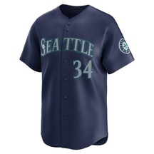 Youth Seattle Mariners Felix Hernandez Navy Road Jersey - Limited