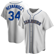 Youth Seattle Mariners Felix Hernandez White Home Cooperstown Collection Jersey - Replica