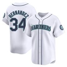 Youth Seattle Mariners Felix Hernandez White Home Jersey - Limited