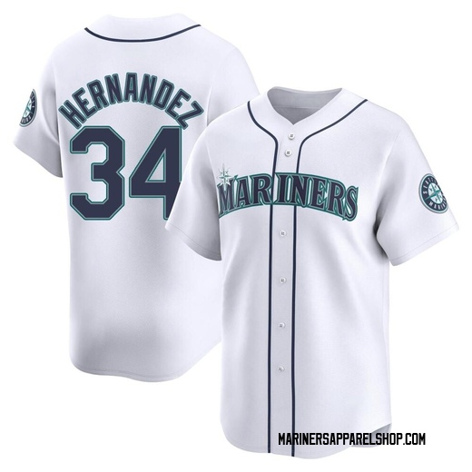 Youth Seattle Mariners Felix Hernandez White Home Jersey - Limited