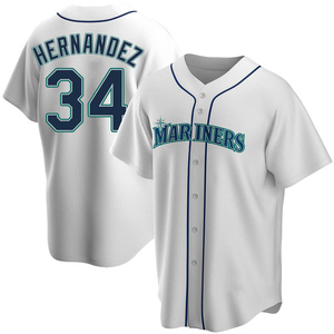 Youth Seattle Mariners Felix Hernandez White Home Jersey - Replica