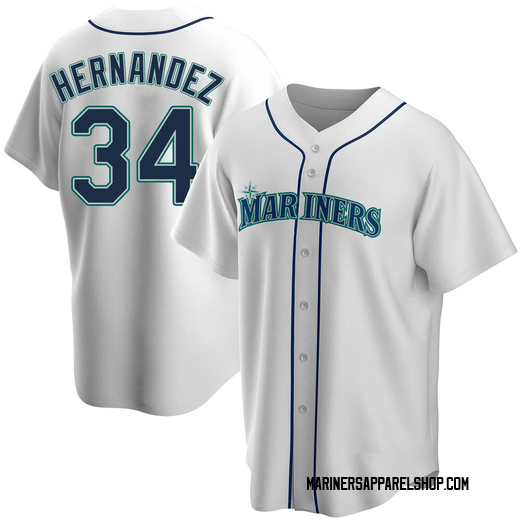 Youth Seattle Mariners Felix Hernandez White Home Jersey - Replica