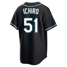 Youth Seattle Mariners Ichiro Suzuki Black Fashion Out Jersey - Replica
