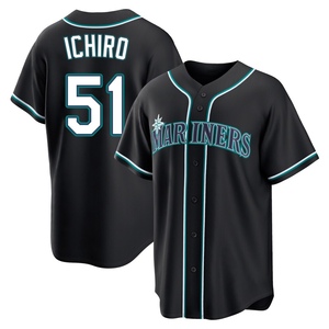 Youth Seattle Mariners Ichiro Suzuki Black Fashion Out Jersey - Replica