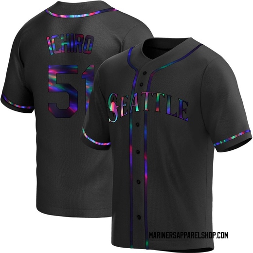 Youth Seattle Mariners Ichiro Suzuki Black Holographic Alternate Jersey - Replica