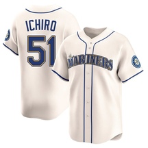 Youth Seattle Mariners Ichiro Suzuki Cream Alternate Jersey - Limited