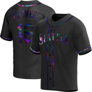 Youth Seattle Mariners Mike Blowers Black Holographic Alternate Jersey - Replica