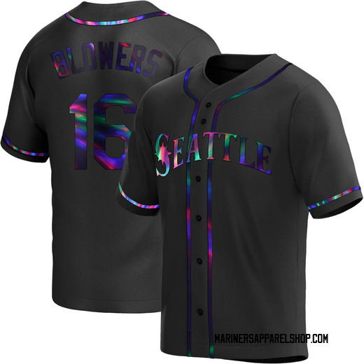 Youth Seattle Mariners Mike Blowers Black Holographic Alternate Jersey - Replica