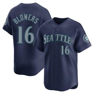 Youth Seattle Mariners Mike Blowers Navy Road Jersey - Limited