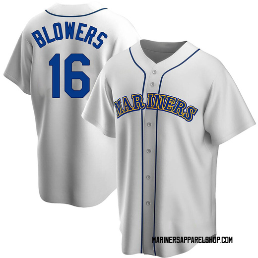 Youth Seattle Mariners Mike Blowers White Home Cooperstown Collection Jersey - Replica