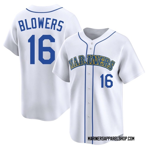 Youth Seattle Mariners Mike Blowers White Throwback Cooperstown Collection Jersey - Limited